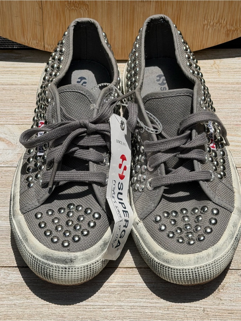 Vintage Superga Studded Sneakers EU 38 Women’s 7.5 Indie Sleaze Punk Grunge